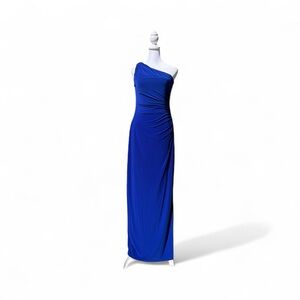 Chaps Royal Blue One-Shoulder Evening Gown – Size 8